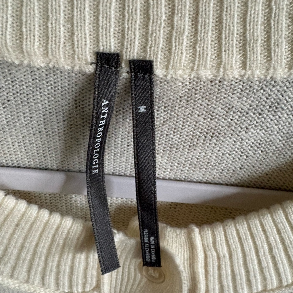 Anthropologie Cream Cardigan with Dog Motif - Picture 3 of 4